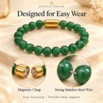 Green Jade Magnet Bracelet-8mm(Harmony & Balance)
