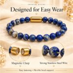 Lapis Luzli Magnet Bracelet-8mm (Wisdom & communication)