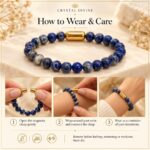 Lapis Luzli Magnet Bracelet-8mm (Wisdom & communication)