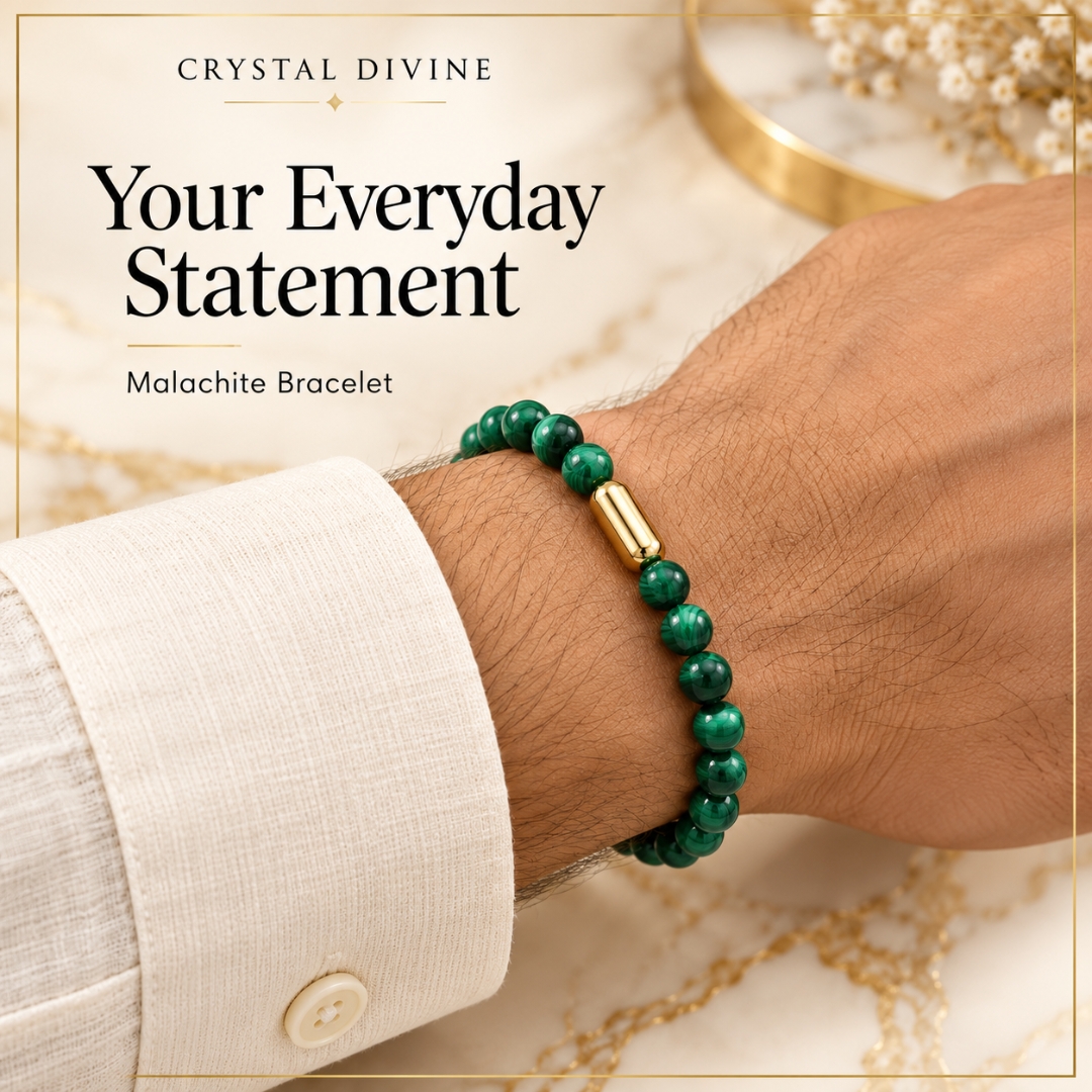 Malachite Magnet Bracelet-8mm(Transformation & Growth)