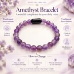 Amethyst Magnet Bracelet-8mm(Calm & Relaxation)