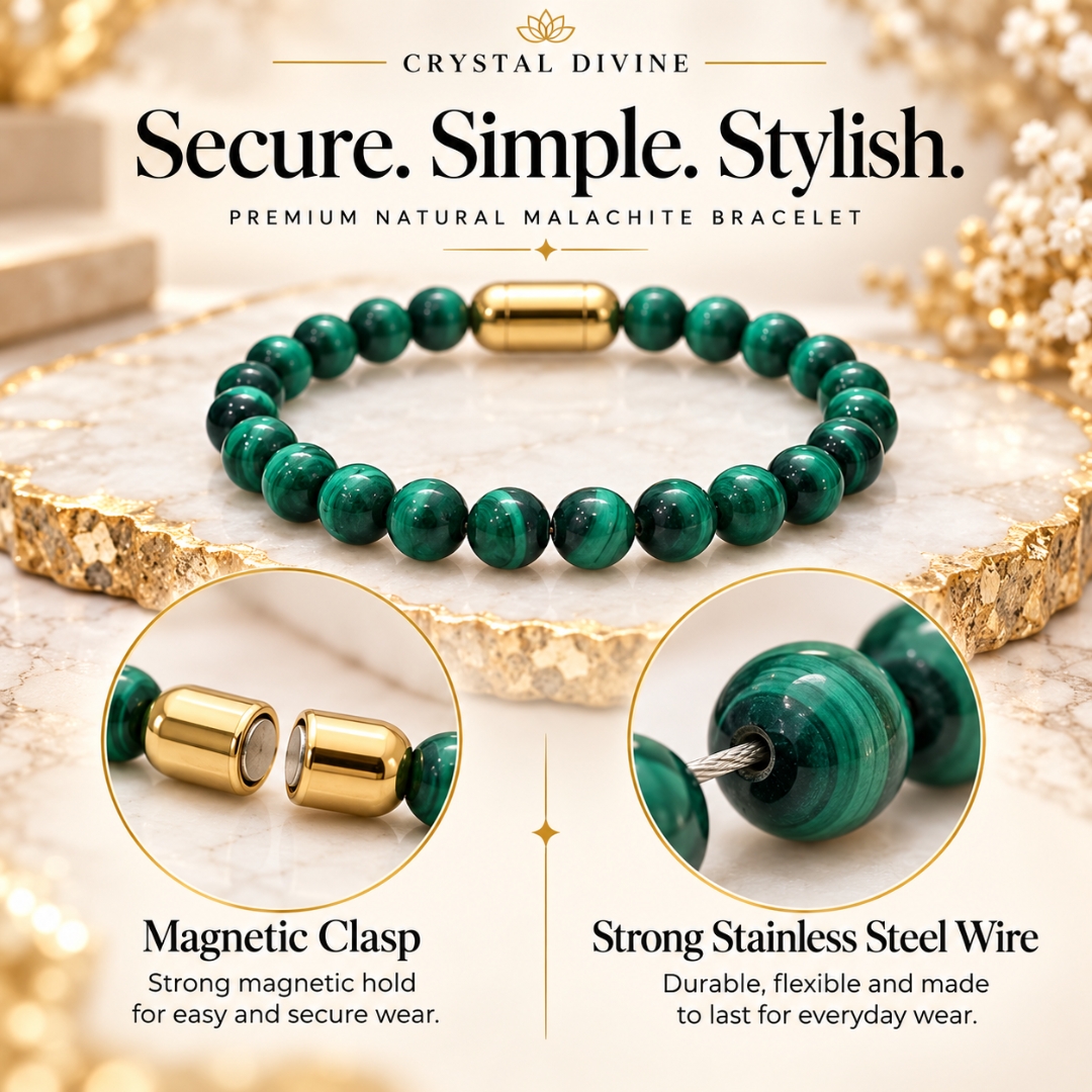 Malachite Magnet Bracelet-8mm(Transformation & Growth)