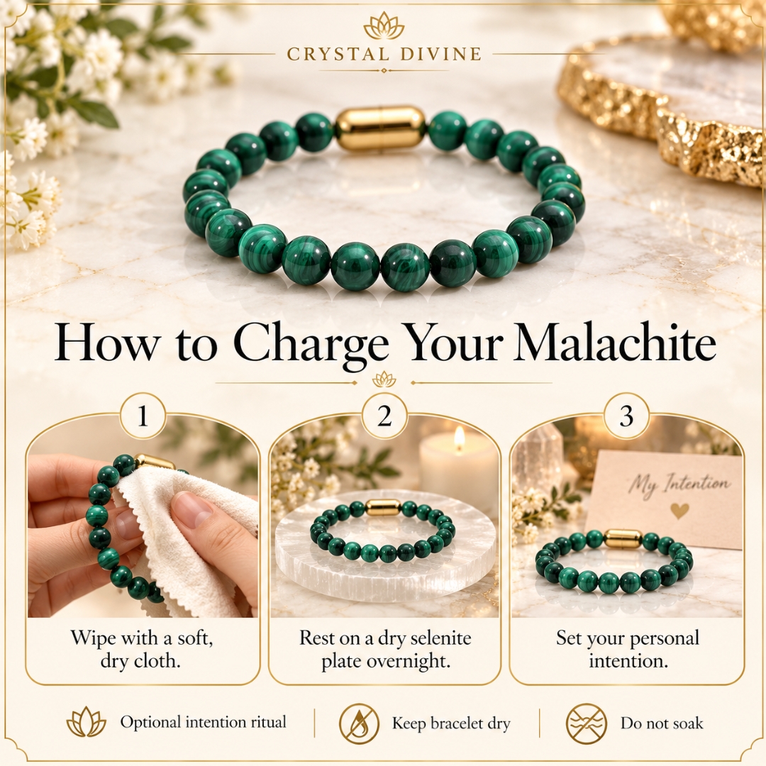 Malachite Magnet Bracelet-8mm(Transformation & Growth)