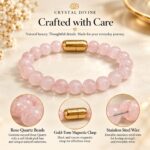 Rose Quartz Magnet Bracelet-8mm (Love & Affection)