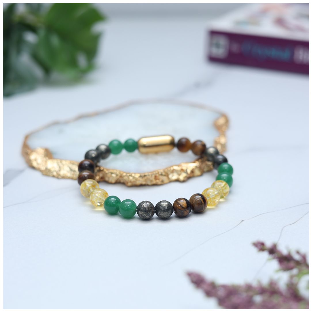 Money Magnet with Pyrite Bracelet-8mm
