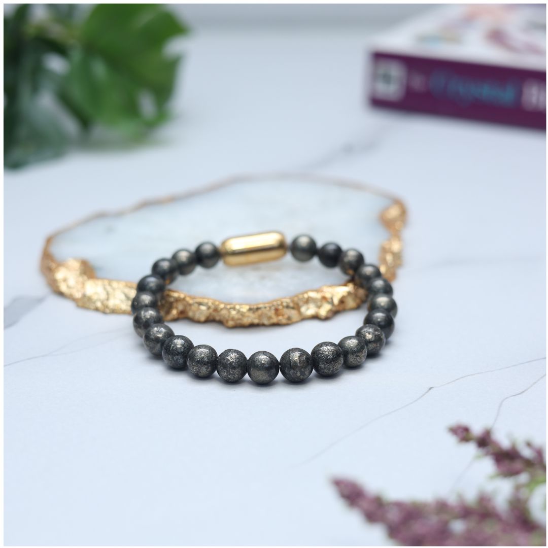 Pyrite Magnet Bracelet-8mm