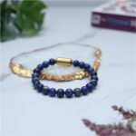 Lapis Luzli Magnet Bracelet-8mm (Wisdom & communication)
