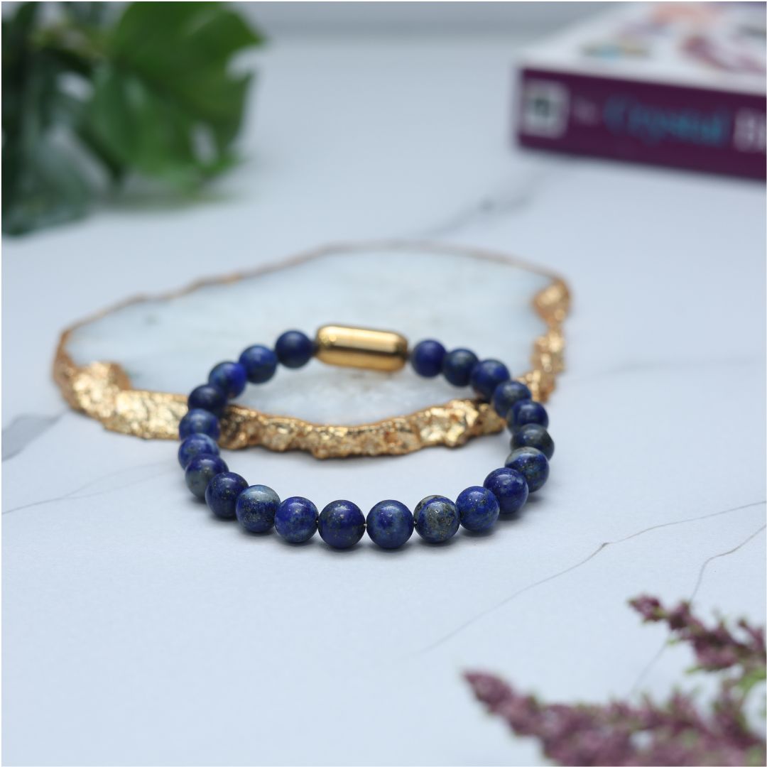 Lapis Luzli Magnet Bracelet-8mm