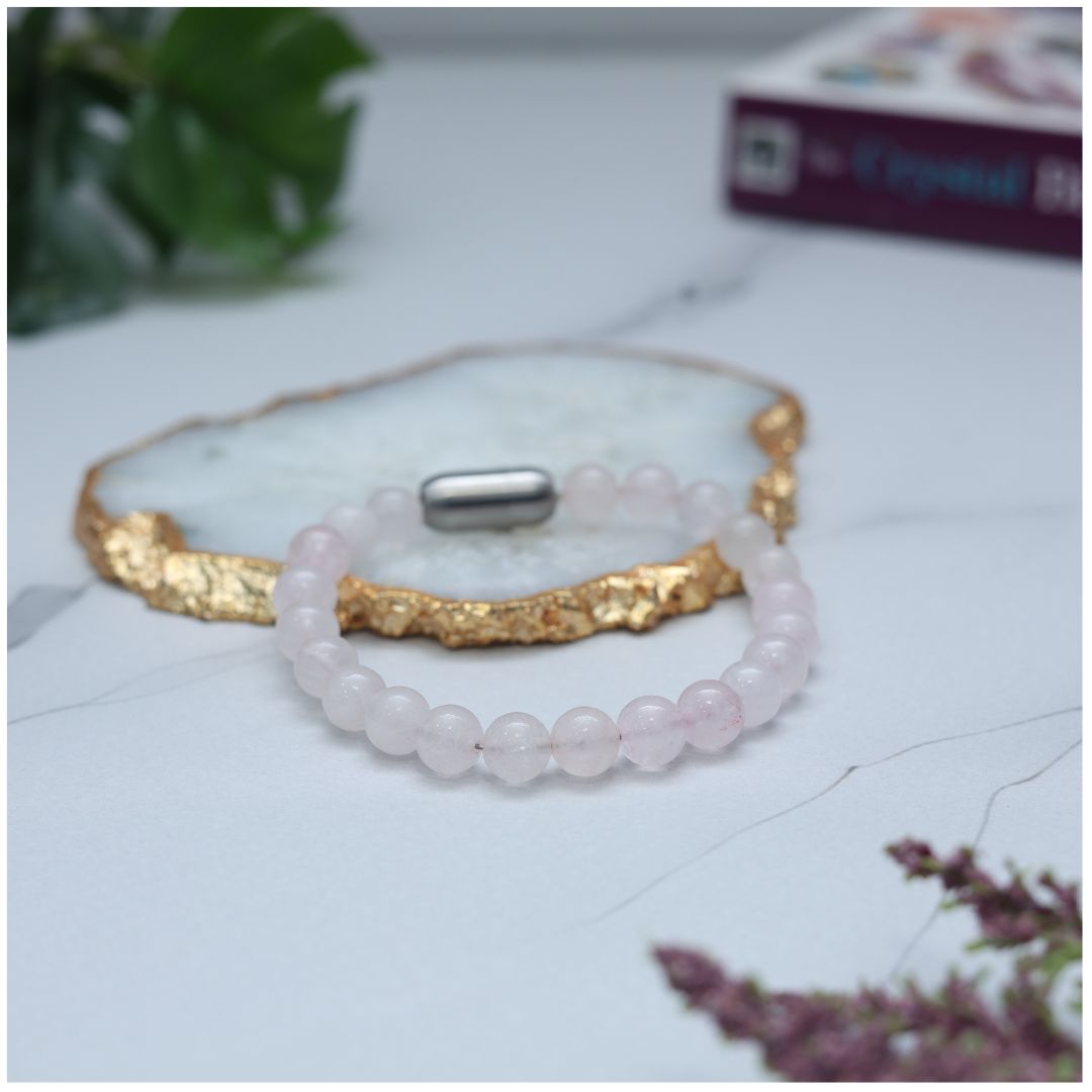 Rose Quartz Magnet Bracelet-8mm