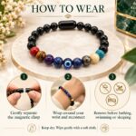 Nine Chakra Magnet Bracelet – Natural Healing Stones & Evil Eye Protection
