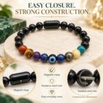 Nine Chakra Magnet Bracelet – Natural Healing Stones & Evil Eye Protection