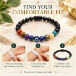 Nine Chakra Magnet Bracelet – Natural Healing Stones & Evil Eye Protection