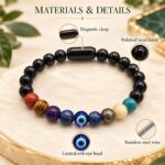 Nine Chakra Magnet Bracelet – Natural Healing Stones & Evil Eye Protection